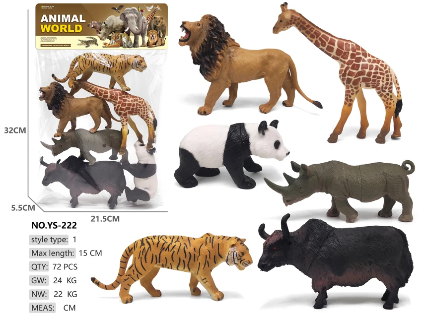 Painted 6 Wild Animals