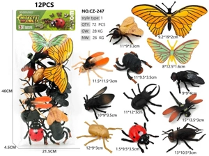 12 insect models, bagged