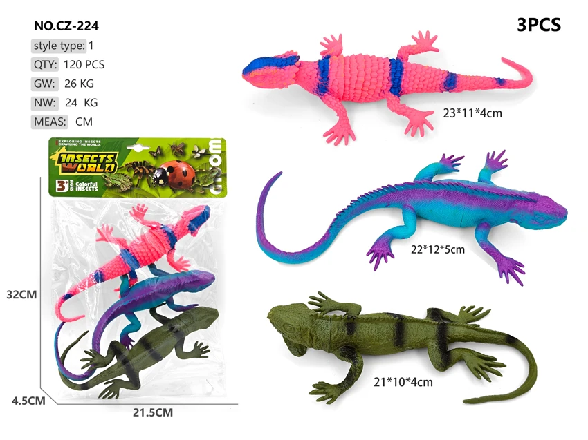 3 large lizards A with whistle