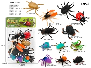 6 large, 6 small insect models