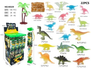 20 Glow-in-the-Dark Dinosaurs PVC Tube