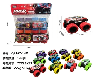 4 Pullback Metal Big Wheel Cars