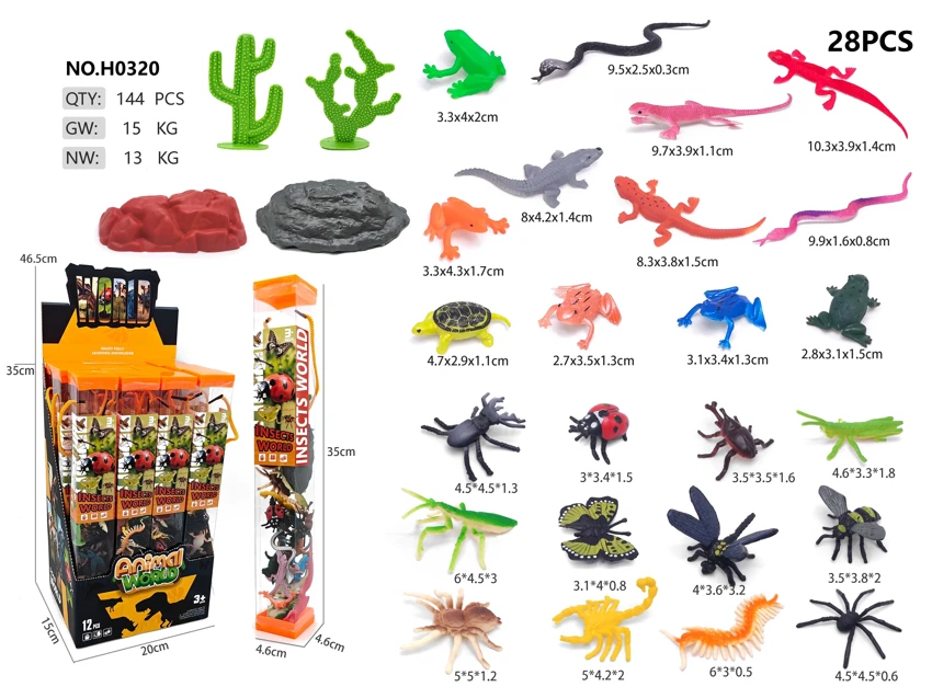 12 Insects 12 Crawling PVC Tube