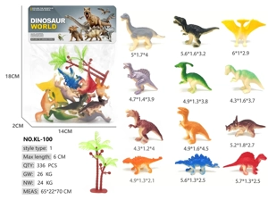 Solid 12 Painted Small Dinosaurs