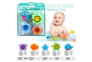 Ocean Bath Stacking Cup Set Four Colors