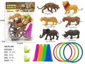 6 Wild Animals Ring Toss