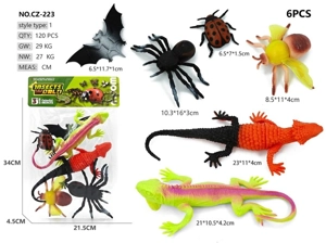 4 insects 2 large lizards with whistle