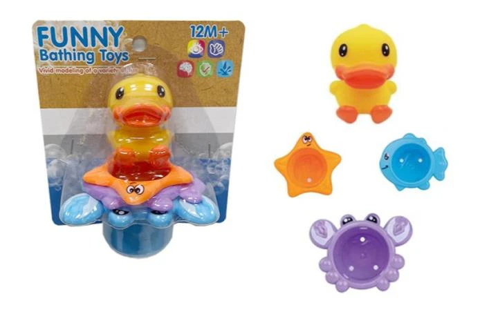 Stacking Cups Pond Duck 4-Piece Set