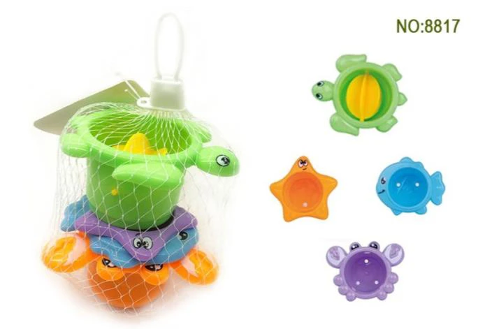 Ocean Bath Stacking Cups 4-Piece Set