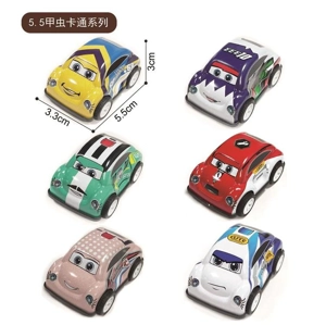 5.5cm Cartoon Beetle Metal Pull-Back Car