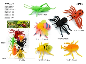 6 large insects red spiders