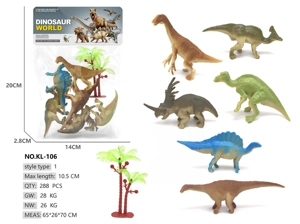 Solid 6 Painted Dinosaurs