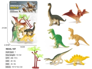 Solid 6 Painted Dinosaurs Style A