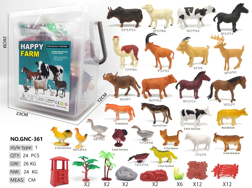 Extra Large Bucket 26 Farm Animals 39 Accessories