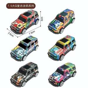 7.5 cm Metal Big G Pullback Car, Graffiti Color