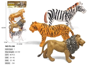 3 Extra Large Tiger Lion Zebra