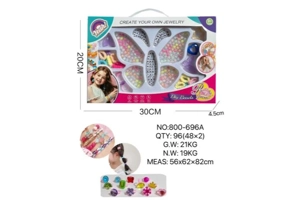 DIY pretend play girl toy beads little girl butterfly
