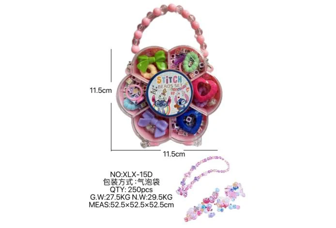 DIY pretend play girl toy beaded Stitch plum blossom