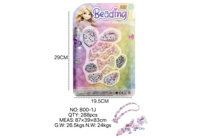 DIY pretend play girl toy beaded girl