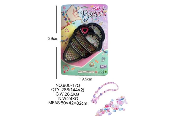 DIY pretend play girl toy beaded cartoon hand big ice cream