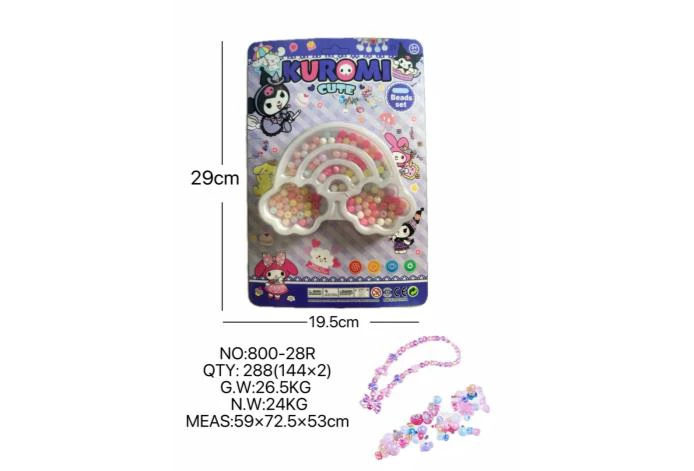 DIY pretend play girl toy beaded Kuromi cloud