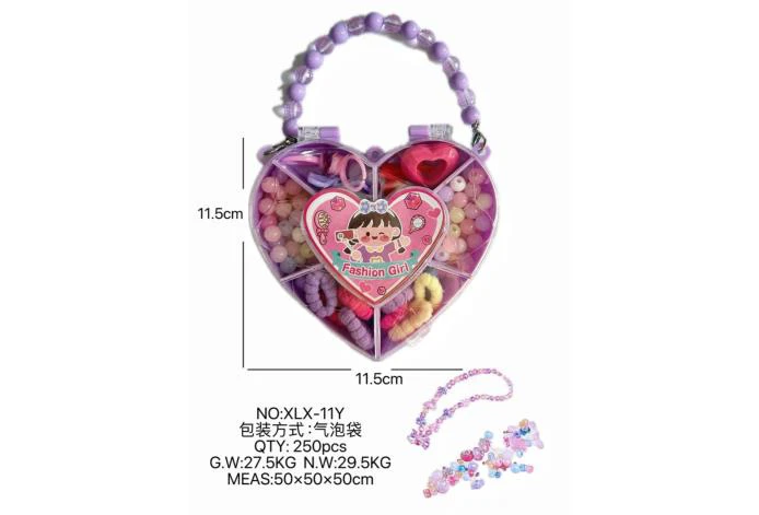 DIY play house girl toy beads girl heart