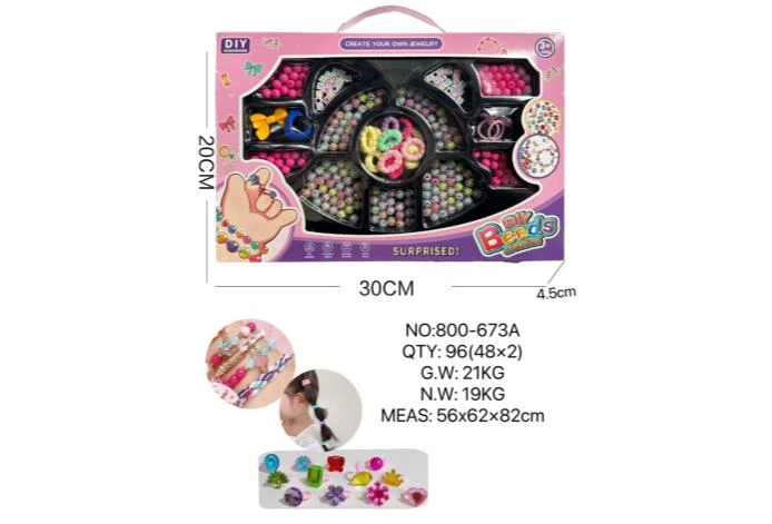 DIY Playing House Girl Toys Beaded Cartoon Hand Cat