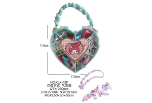 DIY pretend play girl toy bead Kuromi heart