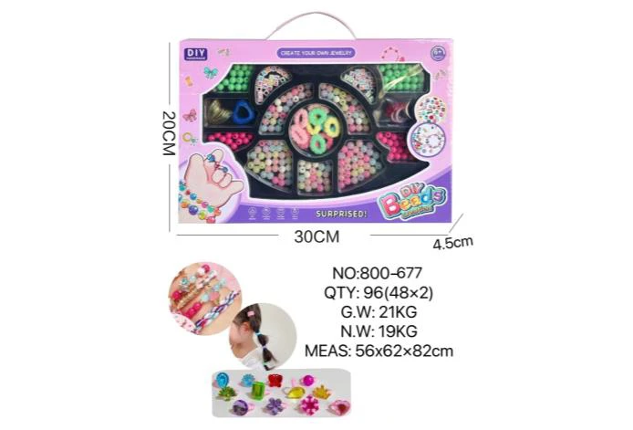 DIY Playing House Girl Toys Beaded Cartoon Hand Heart