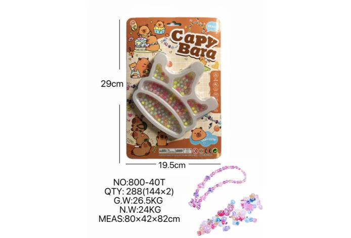 DIY pretend play girl toys beaded capybara crown