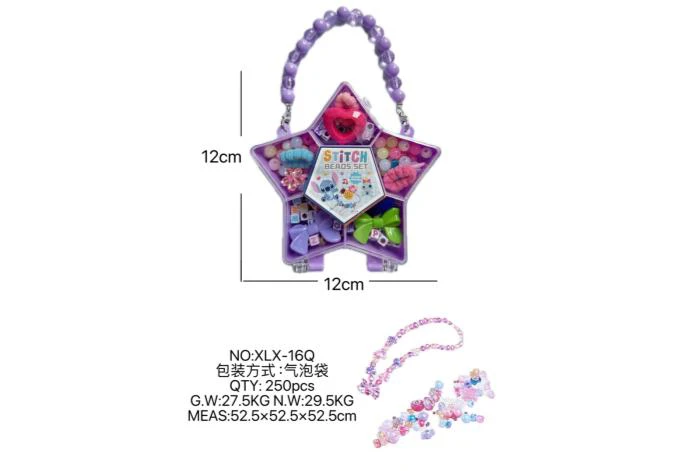 DIY pretend play girl toy beaded Stitch pentagram