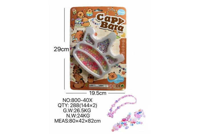 DIY pretend play girl toys beaded capybara crown