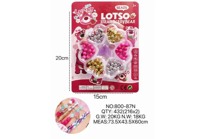 DIY Beaded Strawberry Bear Plum Blossom