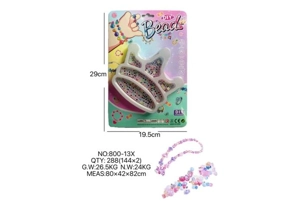 DIY pretend play girl toy bead cartoon hand crown