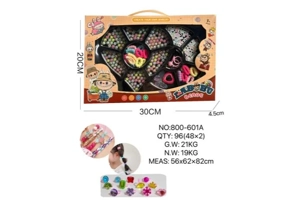 DIY pretend play girl toy beaded pull cloth heart