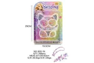 DIY pretend play girl toy beaded girl