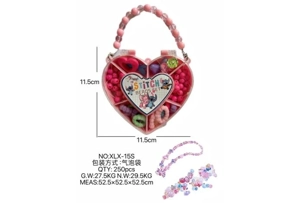 DIY playing house girl toy beads Stitch heart