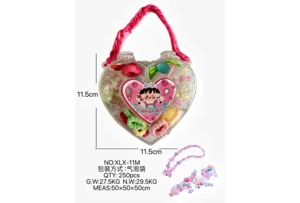 DIY pretend play girl toy bead girl heart
