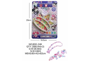 DIY Play House Girl Toy Beads Kuromi Crown