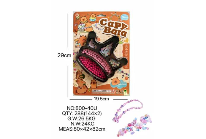 DIY pretend play girl toys beaded capybara crown