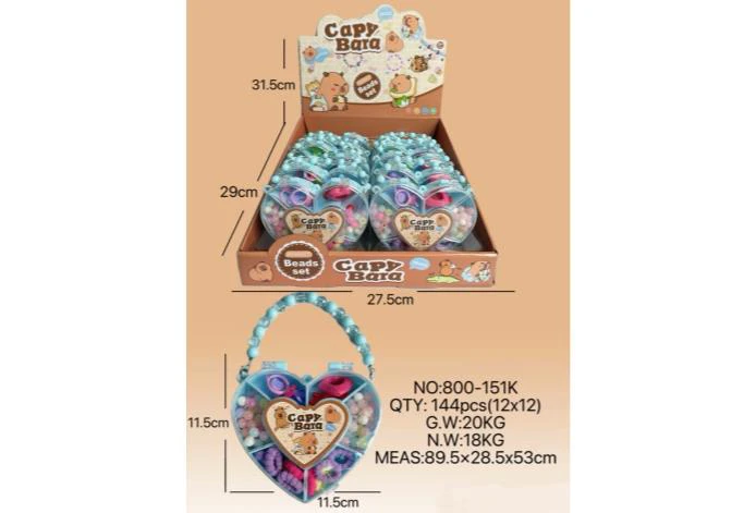 DIY Playhouse Girl Toy Beads Capybara Heart (12PCS Price Per Piece)