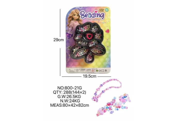 DIY Pretend Play Girl Toy Beads Little Girl Flower