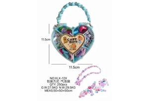 DIY play house girl toy beaded capybara heart