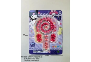 Kuromi DIY Bead Heart Lollipop