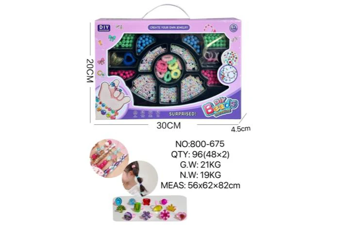 DIY Playing House Girl Toys Beaded Cartoon Hand Heart