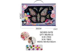 DIY pretend play girl toy beaded Kuromi butterfly