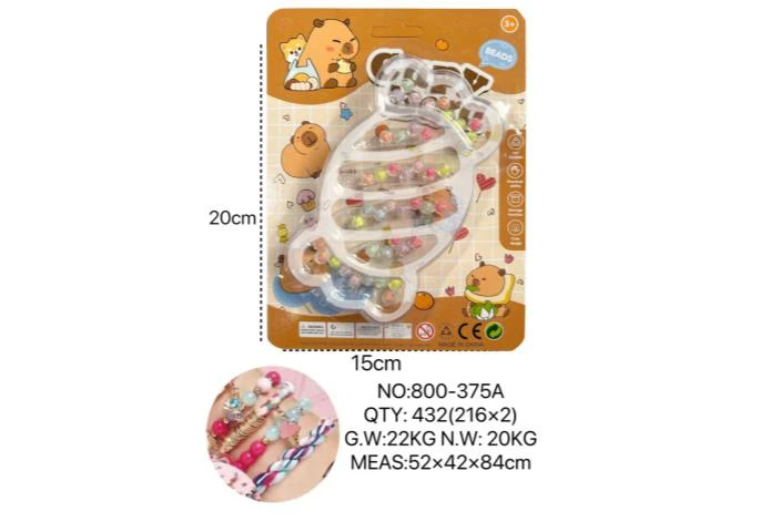 DIY Playing House Girl Toys Beaded Cartoon Capybara Cat