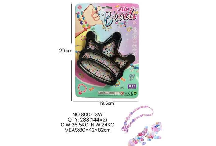 DIY pretend play girl toy bead cartoon hand crown