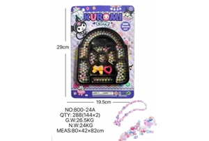 DIY Play House Girl Toy Beads Kuromi Bag