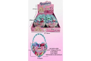 DIY pretend play girl toy beaded cartoon heart (price per piece for 12PCS)